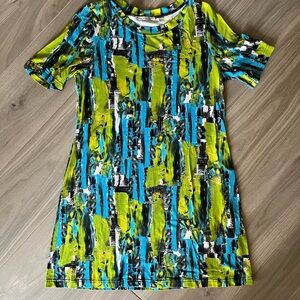 Colorful Abstract Midi Dress